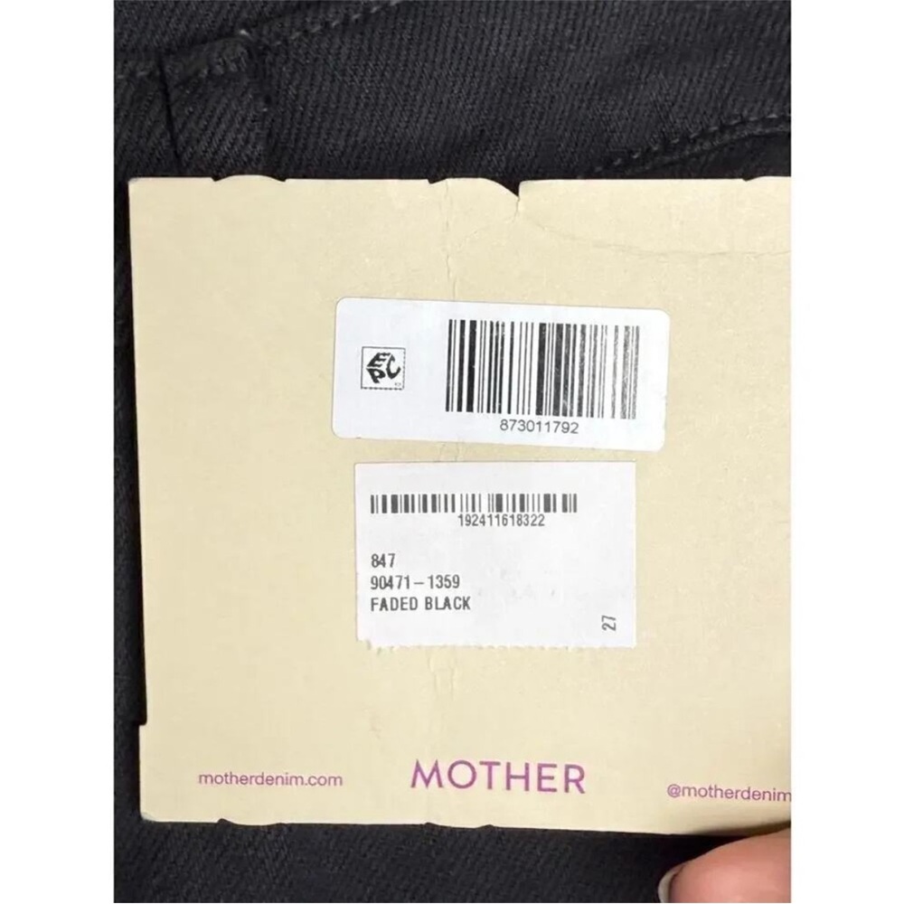 Mother Snacks Crinkle Cut Asymmetrical Denim‎ Midi Skirt Black Size 27 NWT - Picture 15 of 15